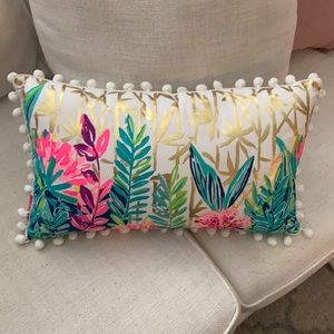 Lilly Pulitzer Reversible Pillow - Gold/Multi